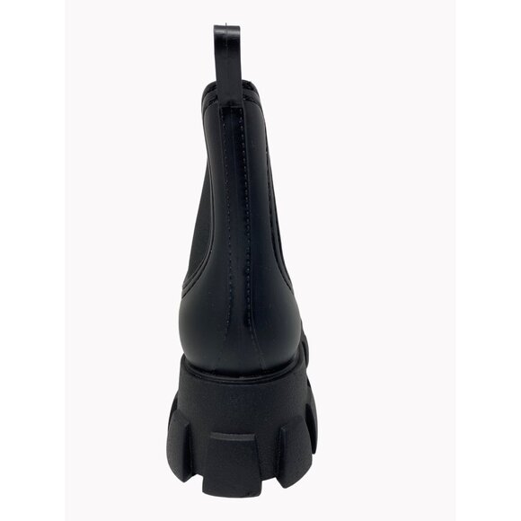 Jeffrey Campbell Women’s 10 Platform Chelsea Rain Boots Lug Sole Black - Picture 6 of 11